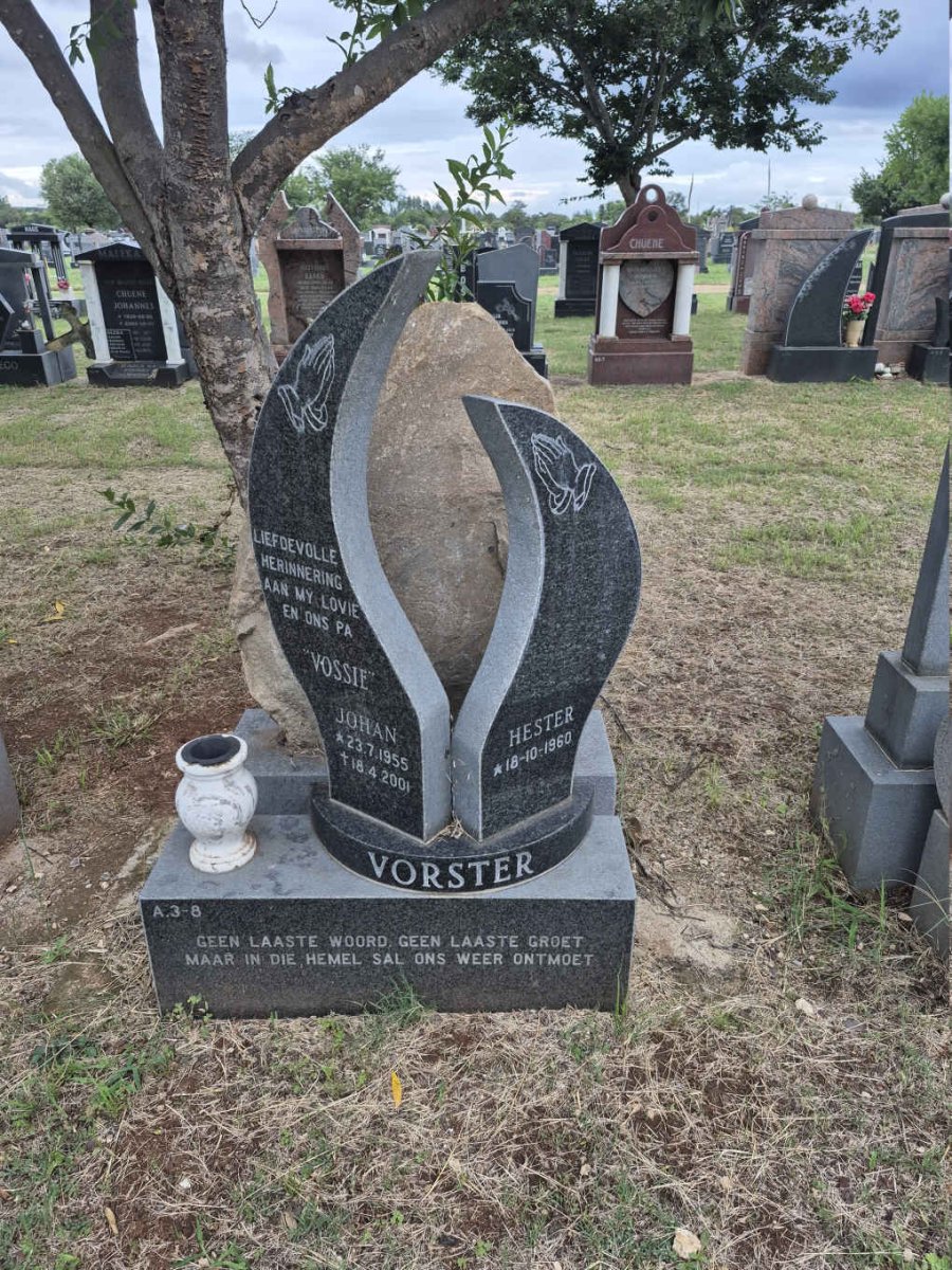 VORSTER Johan 1955-2001 & Hester 1960- 
