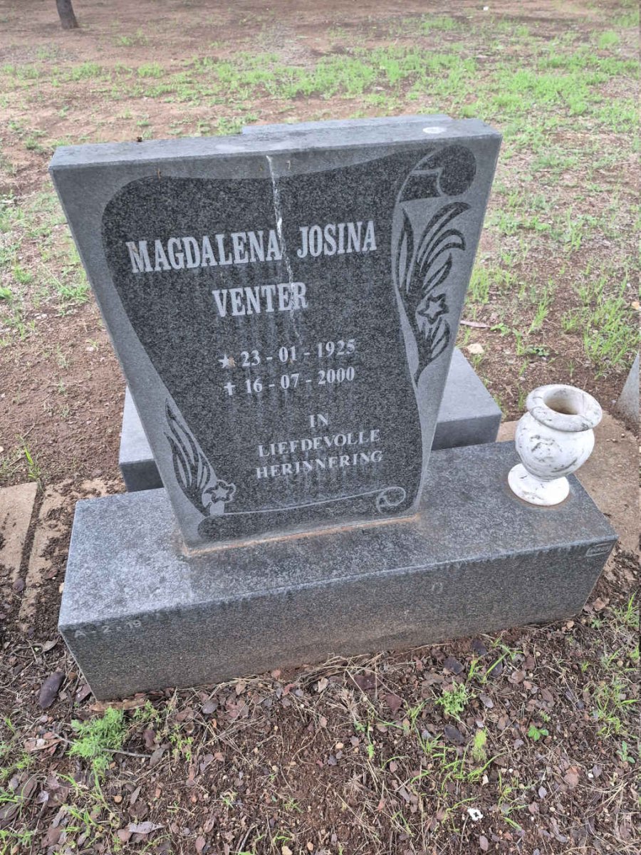 VENTER Magdalena Josina 1925-2000