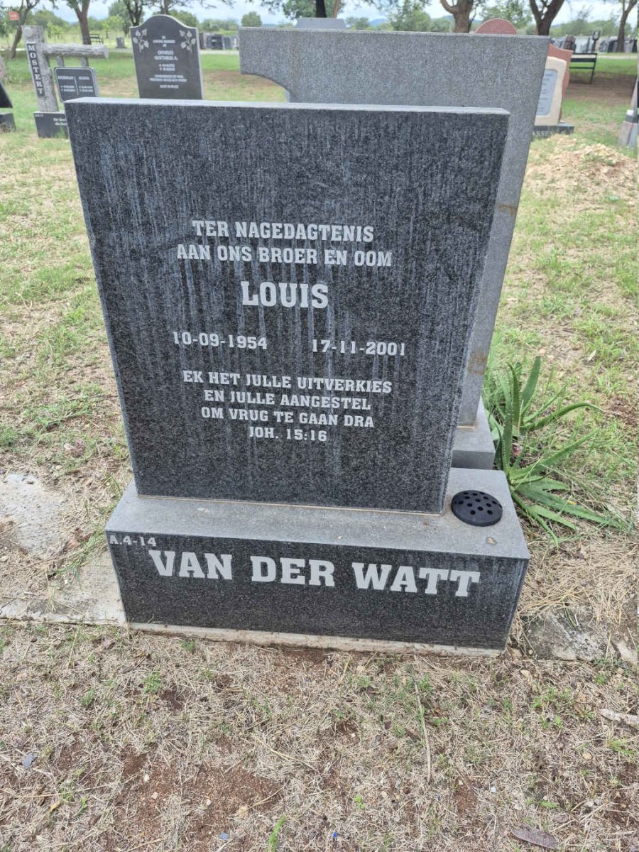 WATT Louis, van der 1954-2001