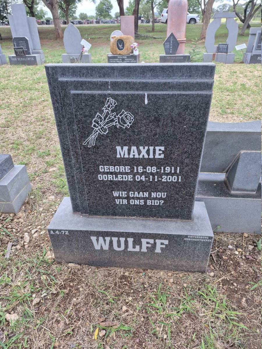 WULFF Maxie 1911-2001