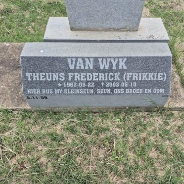 WYK Theuns Frederick, van 1962-2003 