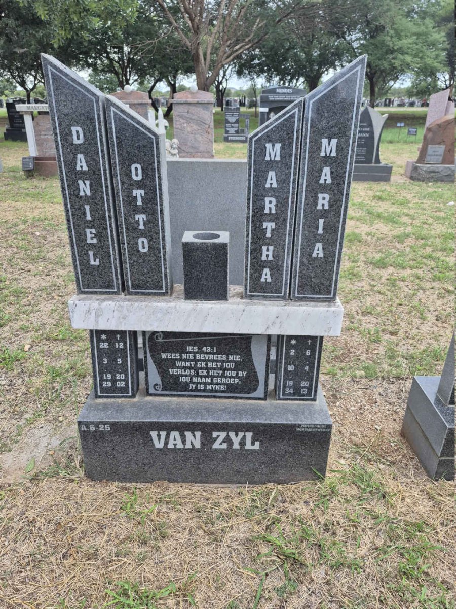 ZYL Daniel Otto, van 1929-2002 & Martha Maria 1934-2013