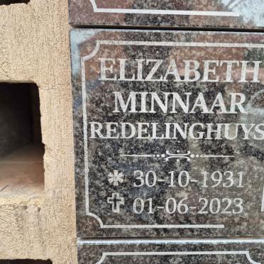 REDELINGHUYS Elizabeth, Minnaar 1931-2023