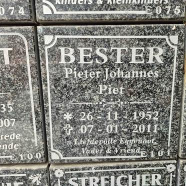 BESTER Pieter Johannes 1952-2011 
