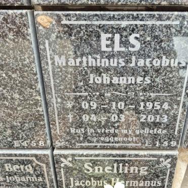 ELS Marthinus Jacobus Johannes 1954-2013