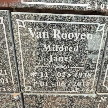 ROOYEN Mildred Janet, van 1938-2018