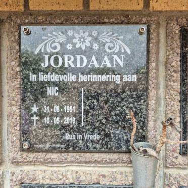 JORDAAN Nic 1951-2019