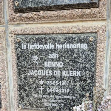 KLERK Benno Jacques, de 1967-2017
