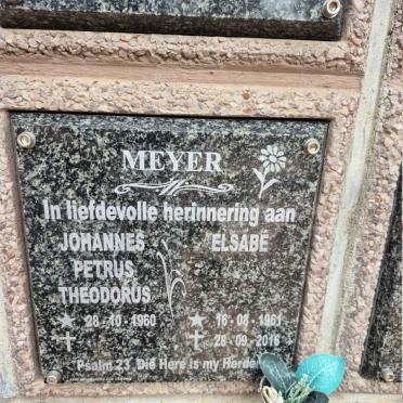 MEYER Johannes Petrus Theodorus 1960- & Elsabe 1961-2016