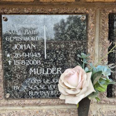 MULDER Johan 1943-2008