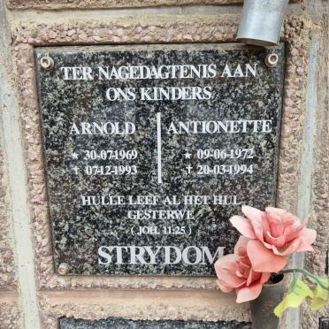STRYDOM Arnold 1969-1993 & Antionette 1972-1994