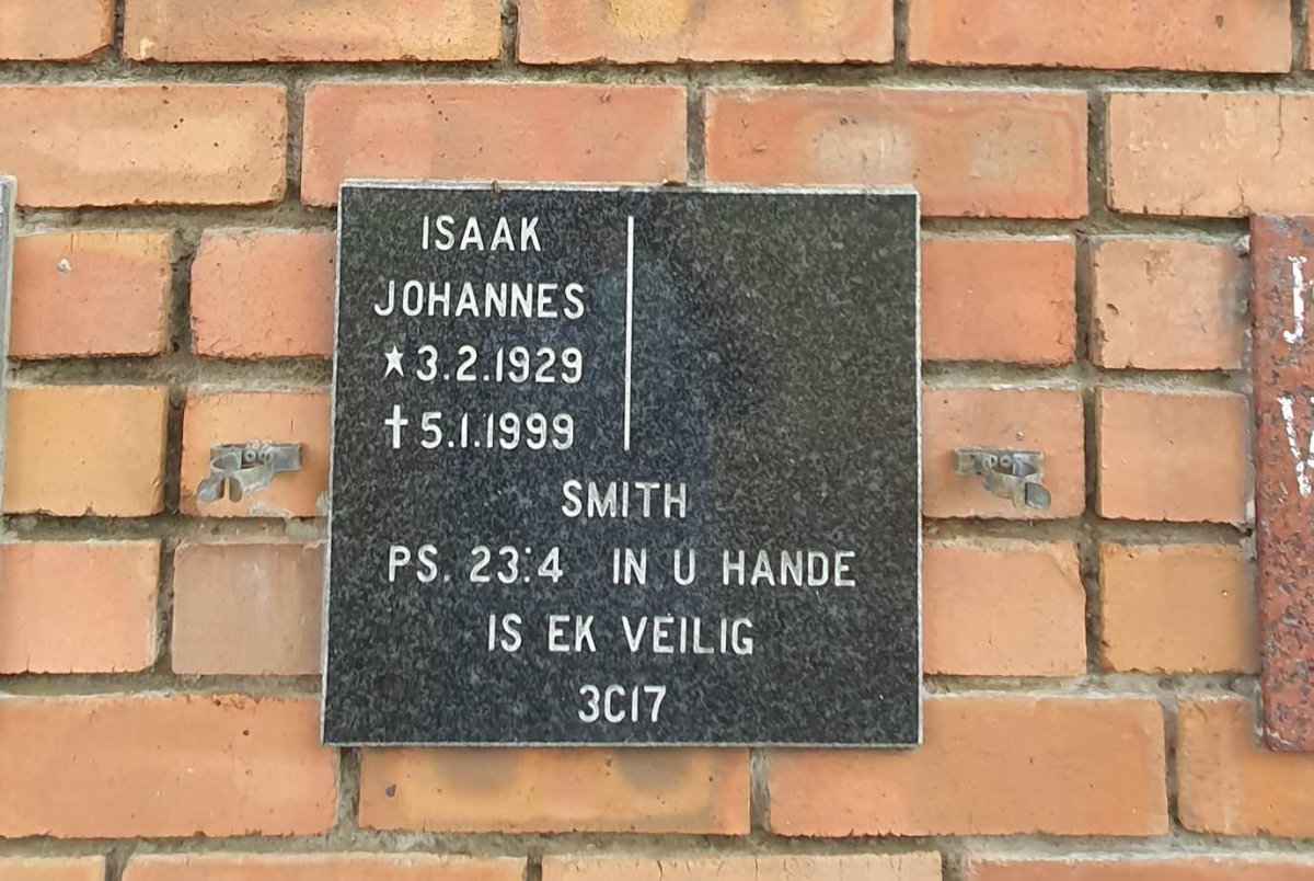 SMITH Isaak Johannes 1929-1999