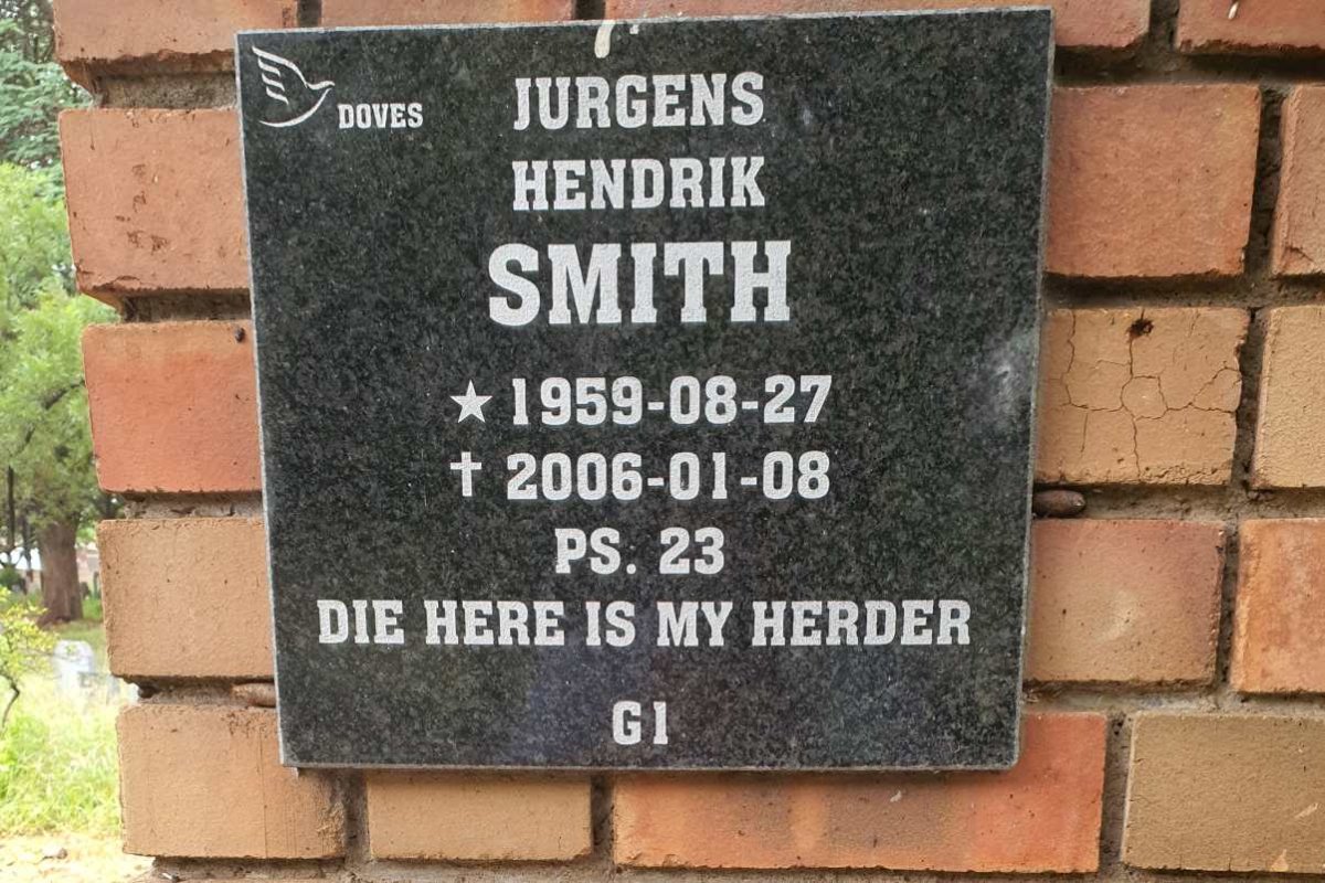 SMITH Jurgens Hendrik 1959-2006