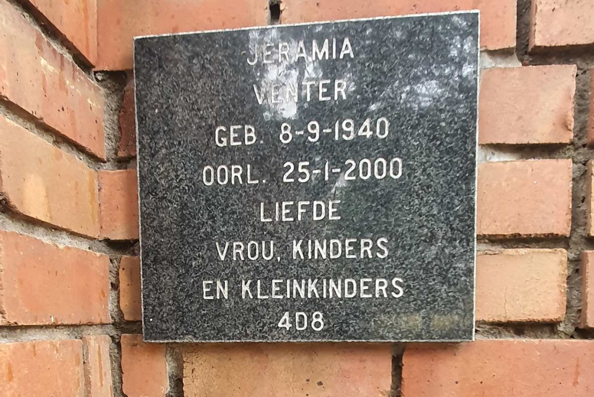 VENTER Jeramia 1940-2000