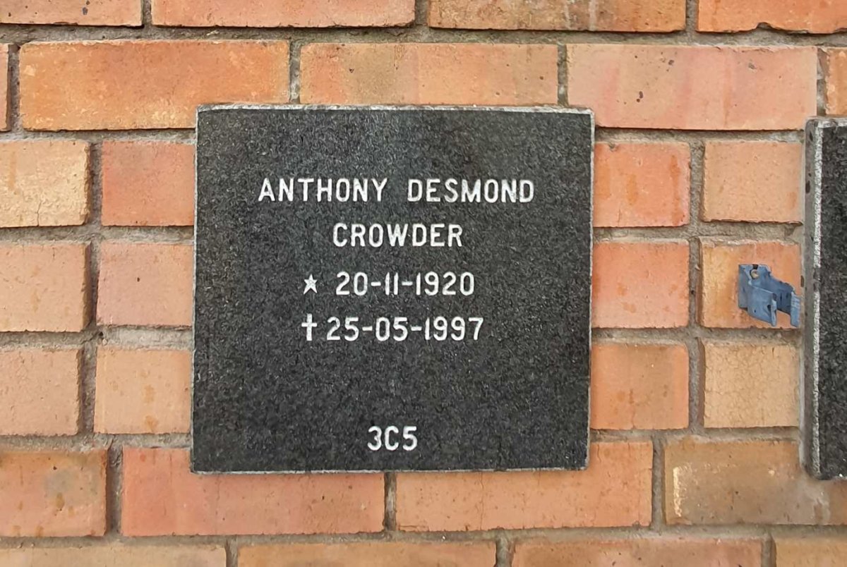 CROWDER Anthony Desmond 1920-1997