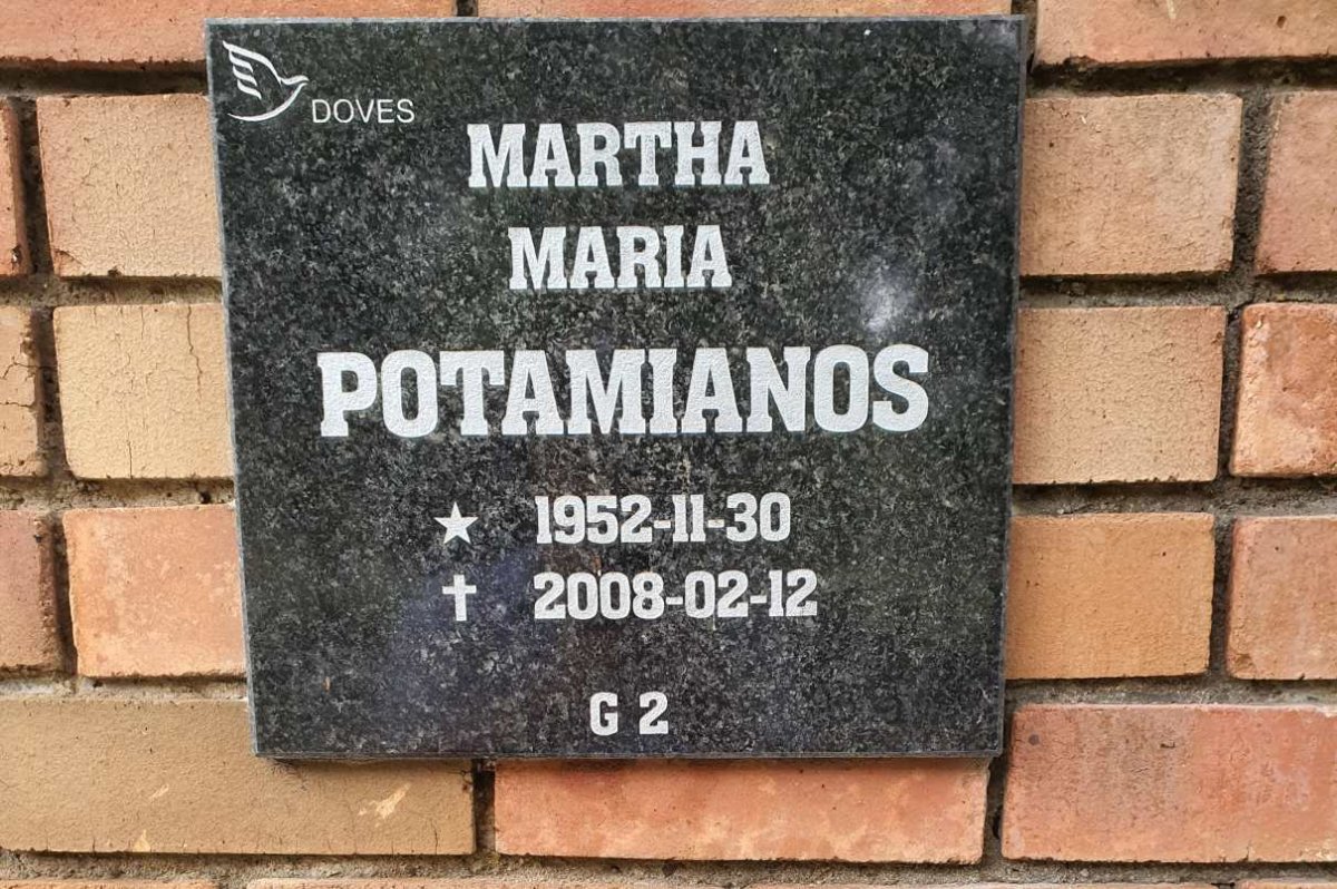 POTAMIANOS Martha Maria 1952-2008