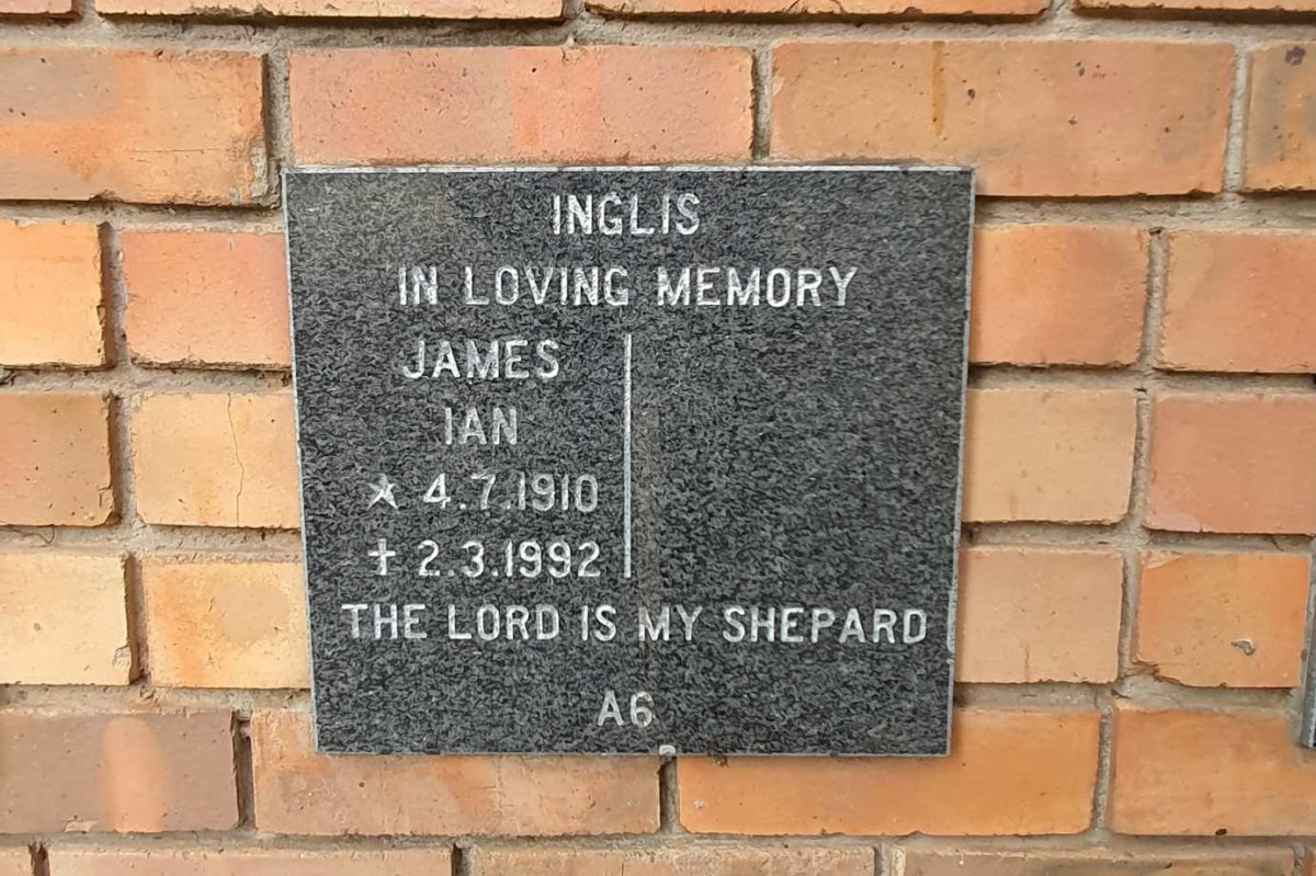 INGLIS James Ian 1910-1992