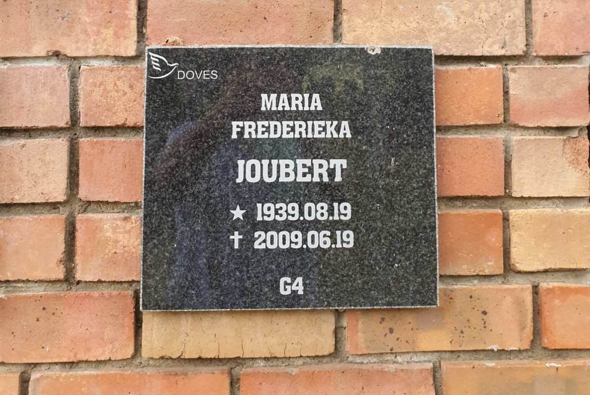 JOUBERT Maria Frederieka 1939-2009