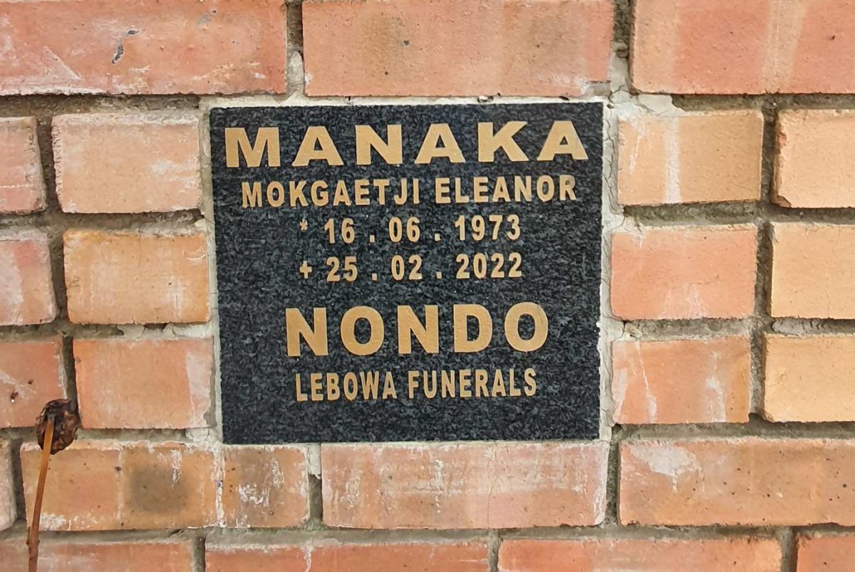 MANAKA Mokgaetji Eleanor 1973-2022