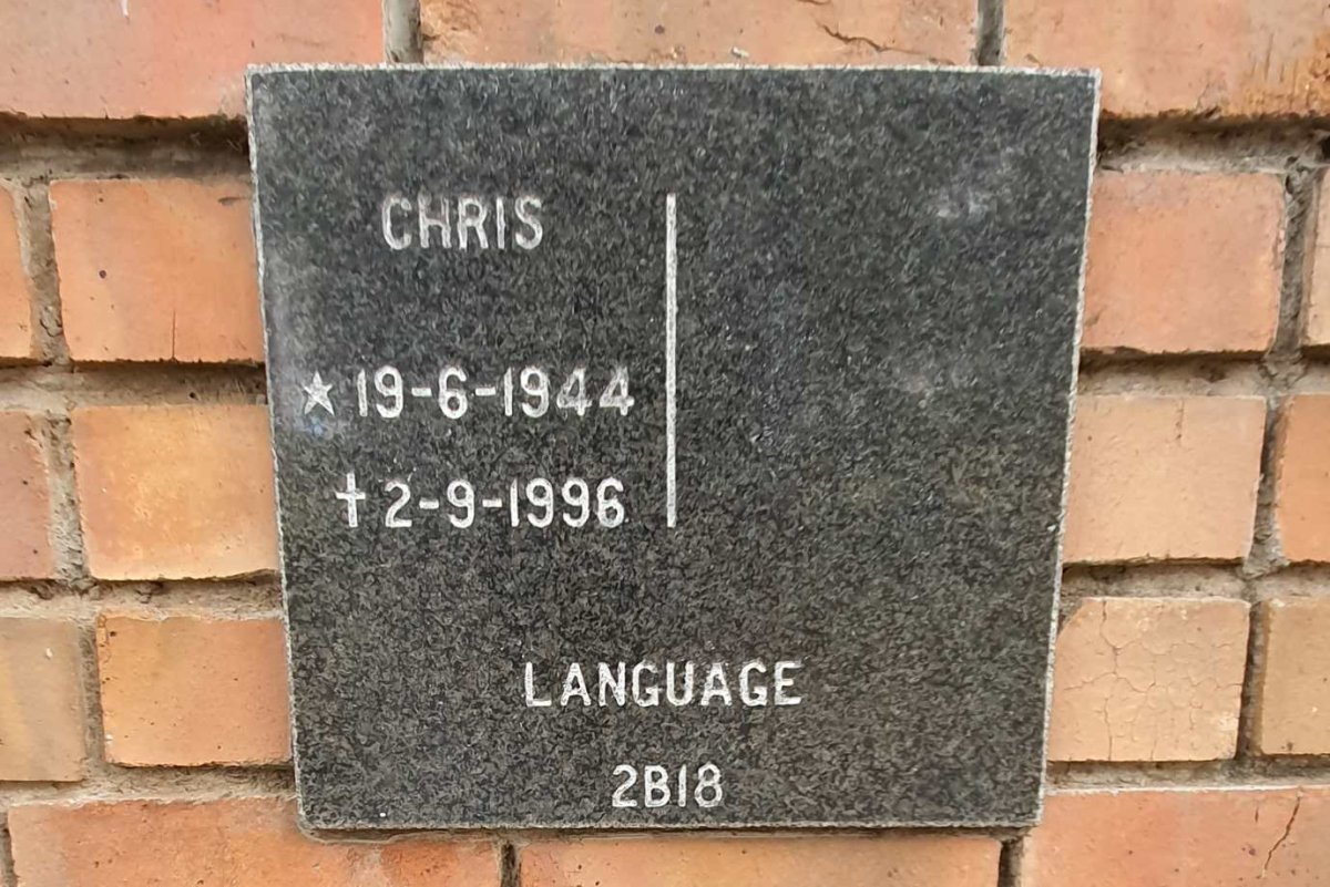 LANGUAGE Chris 1944-1996
