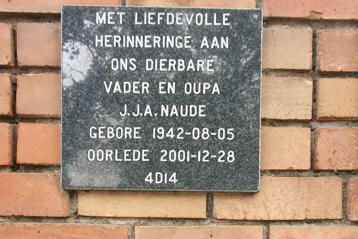 NAUDE J.J.A. 1942-2001