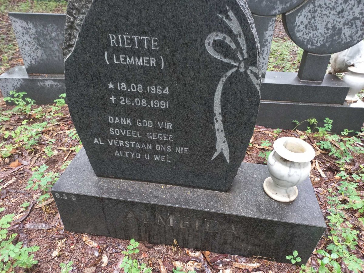 ALMEIDA Riette nee LEMMER 1964-1991
