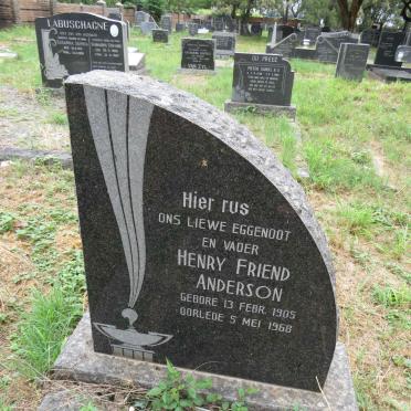 ANDERSON Henry Friend 1905-1968 
