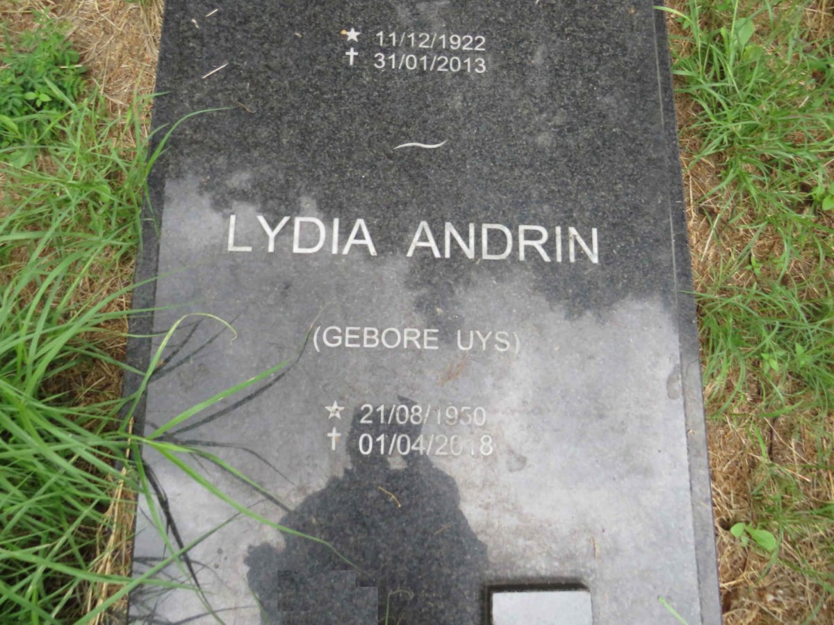 ANDRIN Lydia nee UYS 1950-2018