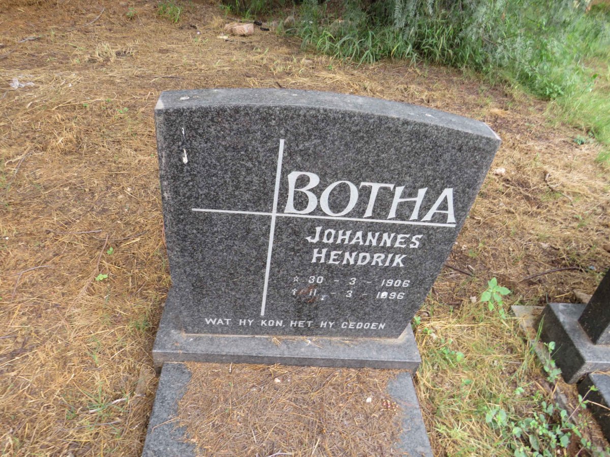 BOTHA Johannes Hendrik 1906-1996