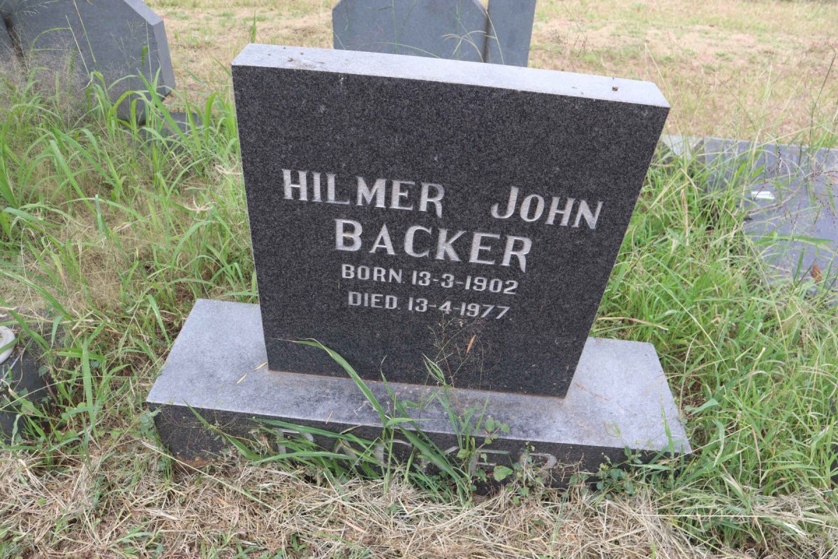 BACKER Hilmer John 1902-1977