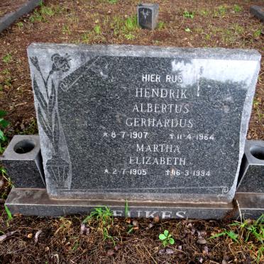BEUKES Hendrik Albertus Gerhardus 1907-1964 & Martha Elizabeth 1905-1994