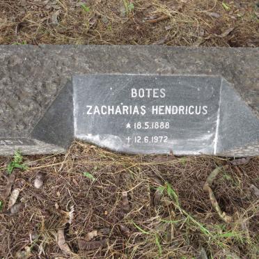 BOTES Zacharias Hendricus 1888-1972