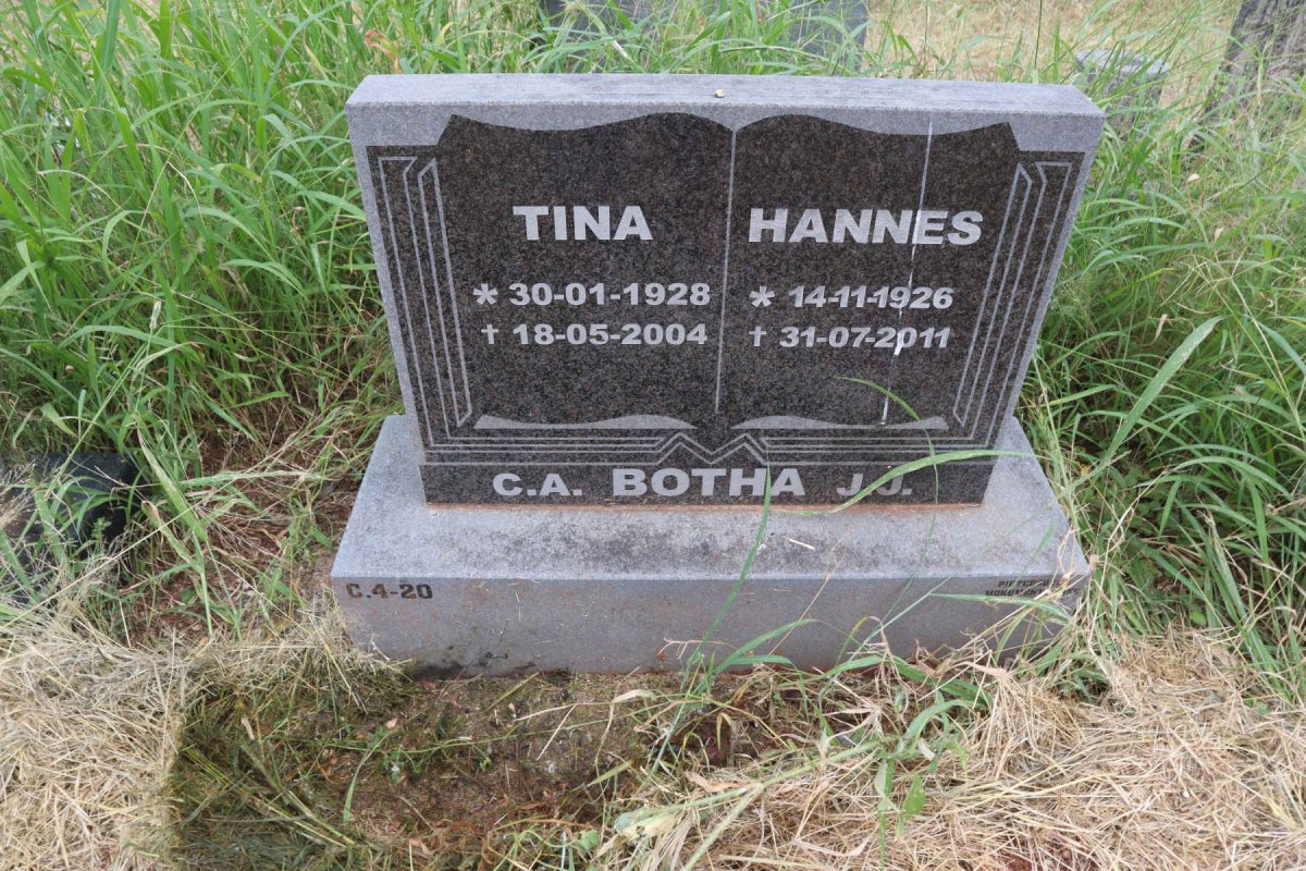 BOTHA J.J. 1926-2011 & C.A. 1928-2004