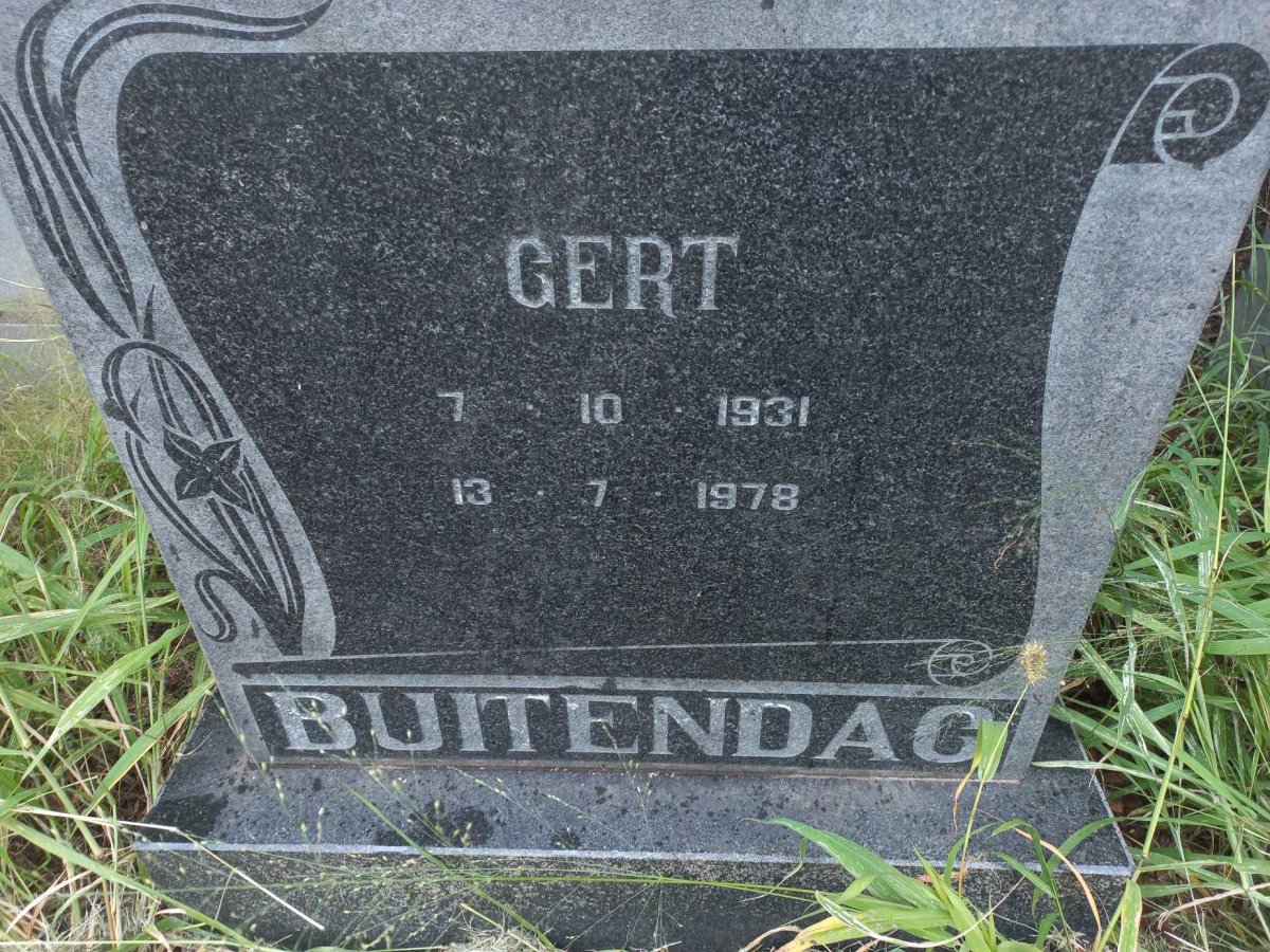 BUITENDAG Gert 1931-1978
