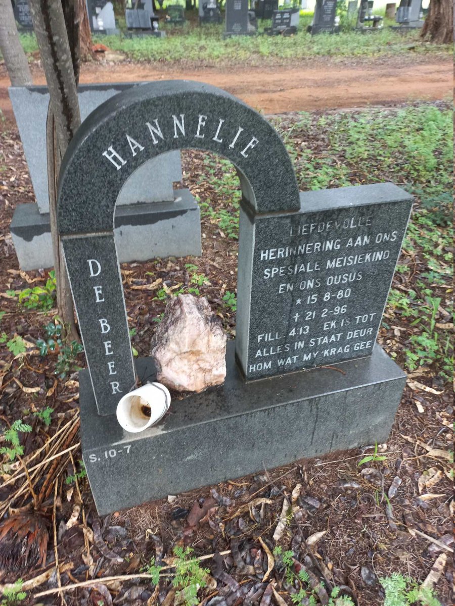 BEER Hannelie, de 1980-1996