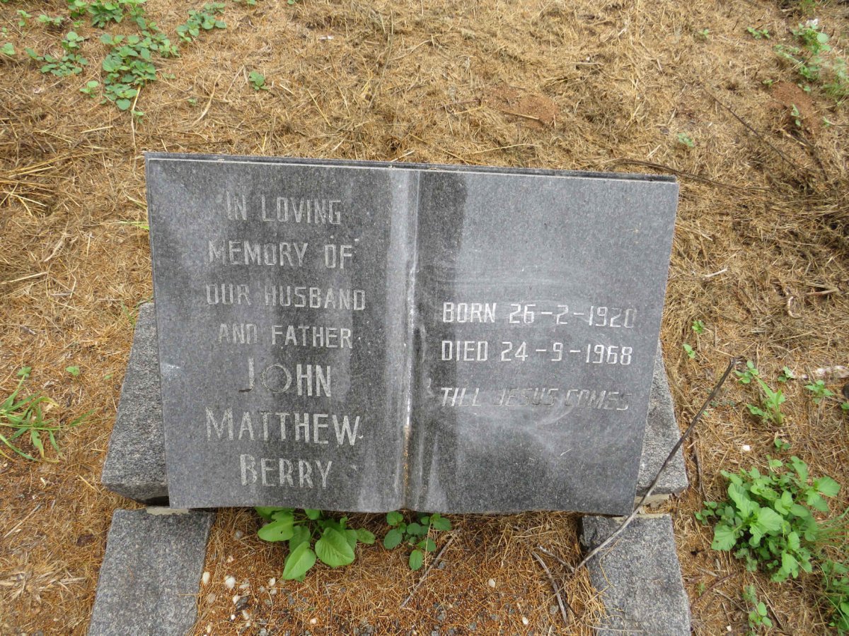 BERRY John Matthew 1920-1968
