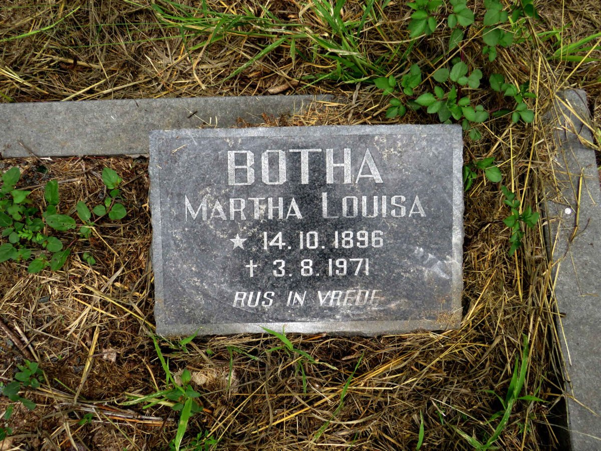 BOTHA Martha Louisa 1896-1971