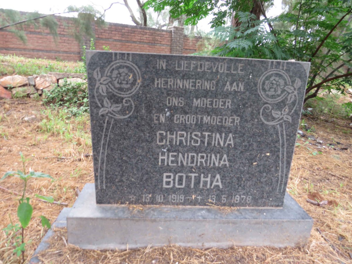 BOTHA Christina Hendrina 1919-1978