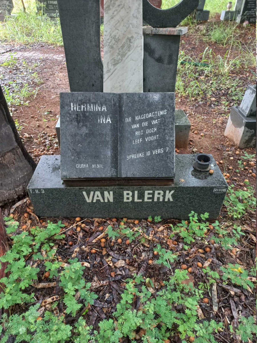 BLERK Hermina Christina, van 1908-1997