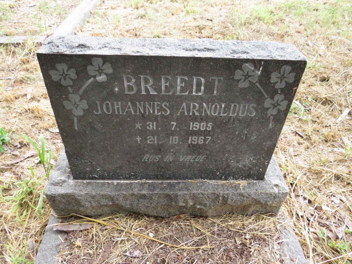 BREEDT Johannes Arnoldus 1905-1967