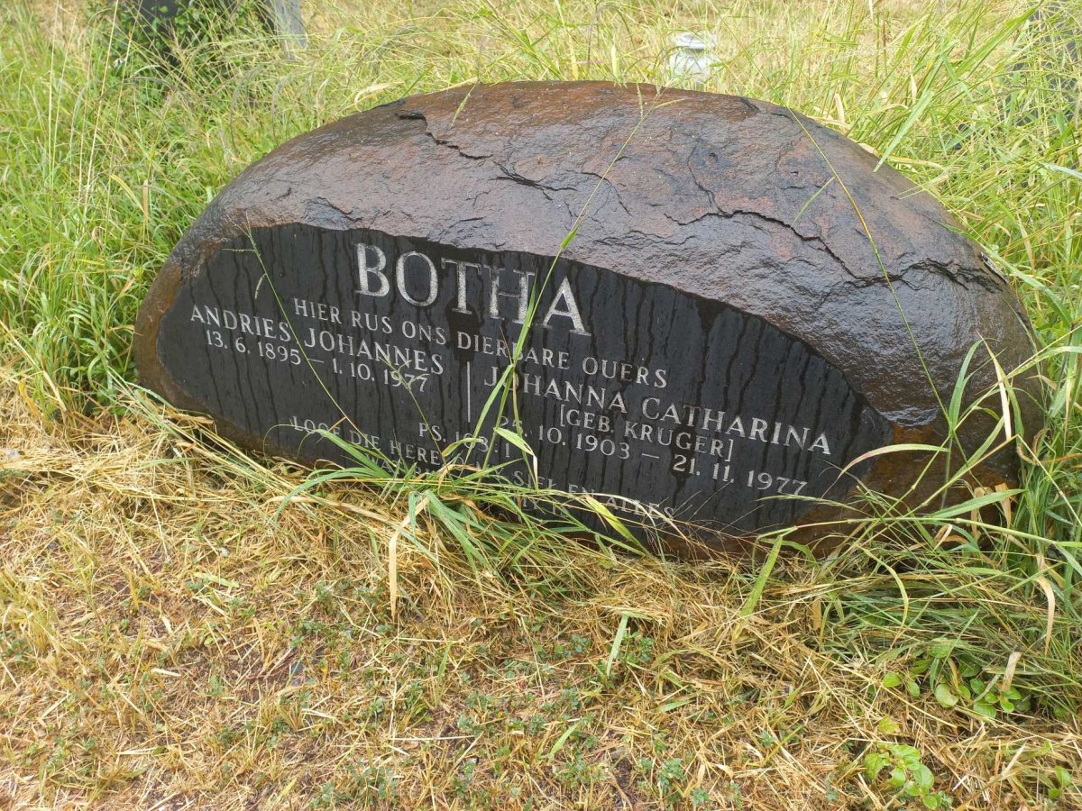 BOTHA Andries Johannes 1895-1977 & Johanna Catharina KRUGER 1903-1977