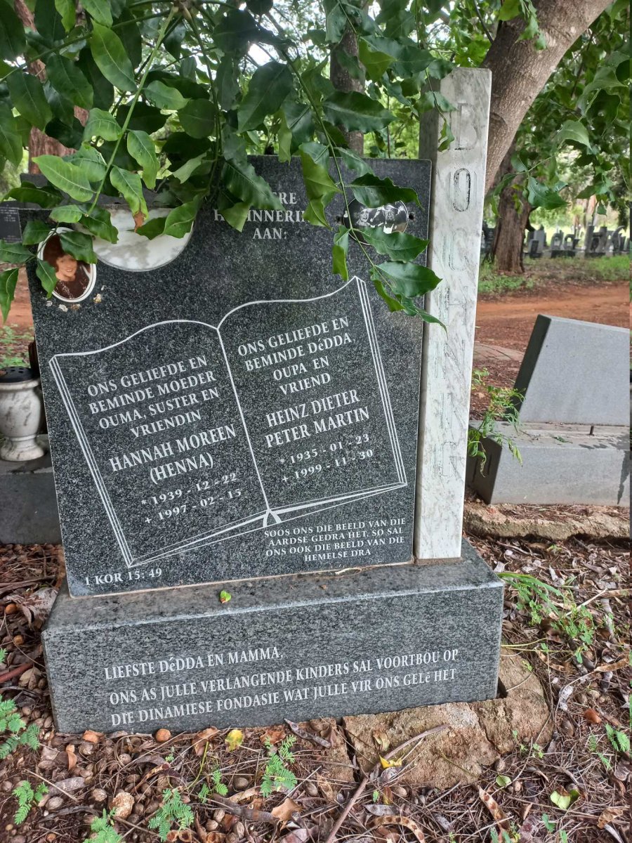 BOCHNIG Heinz Dieter Peter Martin 1935-1999 & Hannah Moreen 1939-1997