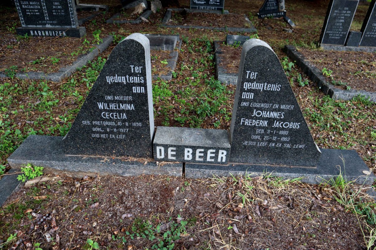 BEER Johannes Frederik Jacobus, de 1880-1963 & Wilhelmina Cecelia PRETORIUS 1890-1977