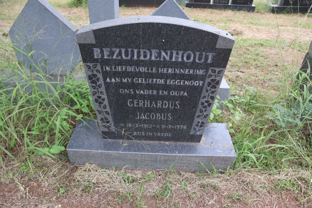 BEZUIDENHOUT Gerhardus Jacobus 1912-1976