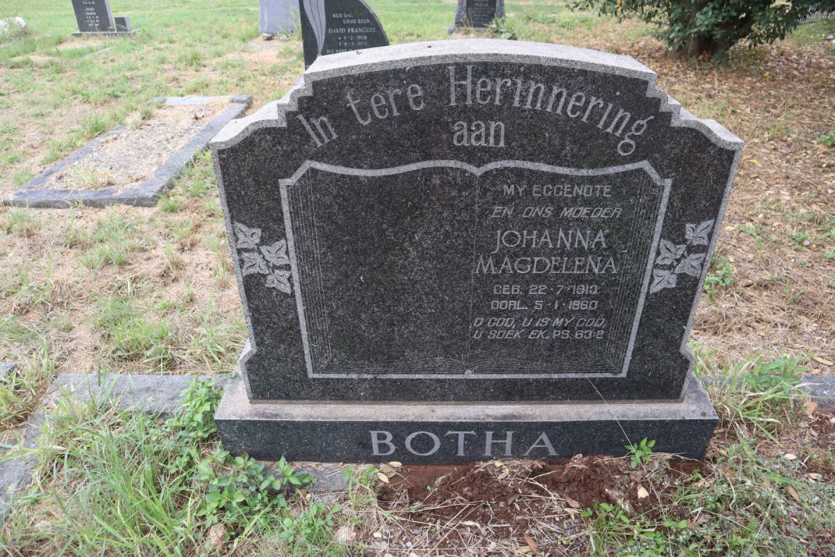 BOTHA Johanna Magdelena 1913-1960