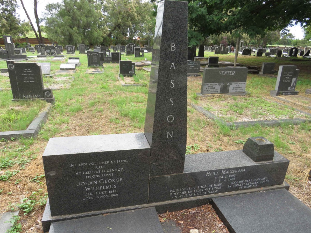 BASSON Johan George Wilhelmus 1889-1969 & Heila Magdalena 1893-1985_1