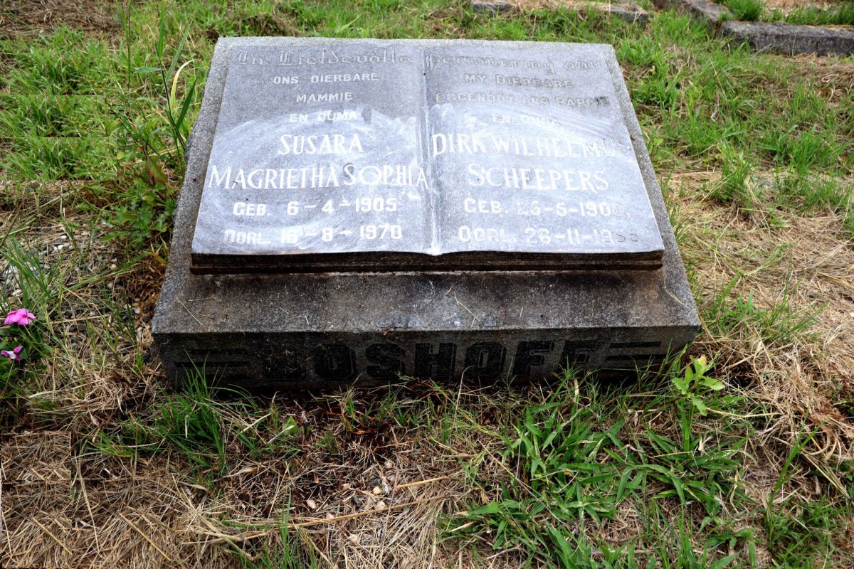 BOSHOFF Dirk Wilhelm Scheepers 1900-1959 & Susara Magrietha Sophia 1905-1970