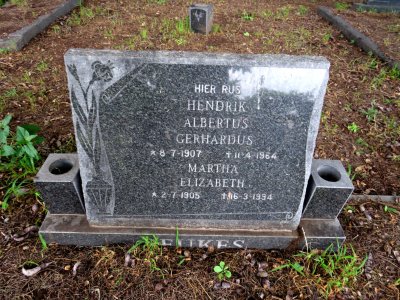 BEUKES Hendrik Albertus Gerhardus 1907-1964 & Martha Elizabeth 1905-1994