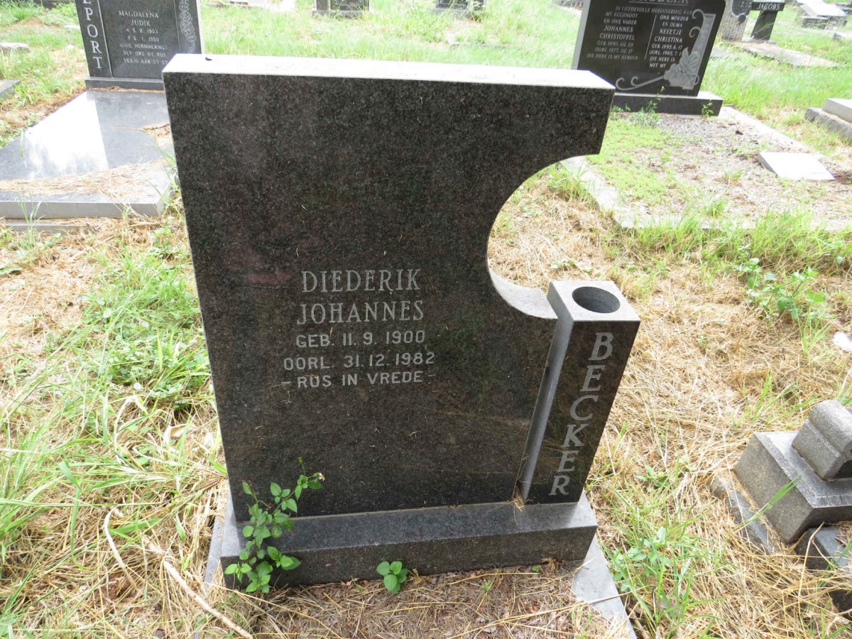 BECKER Diederik Johannes 1900-1982
