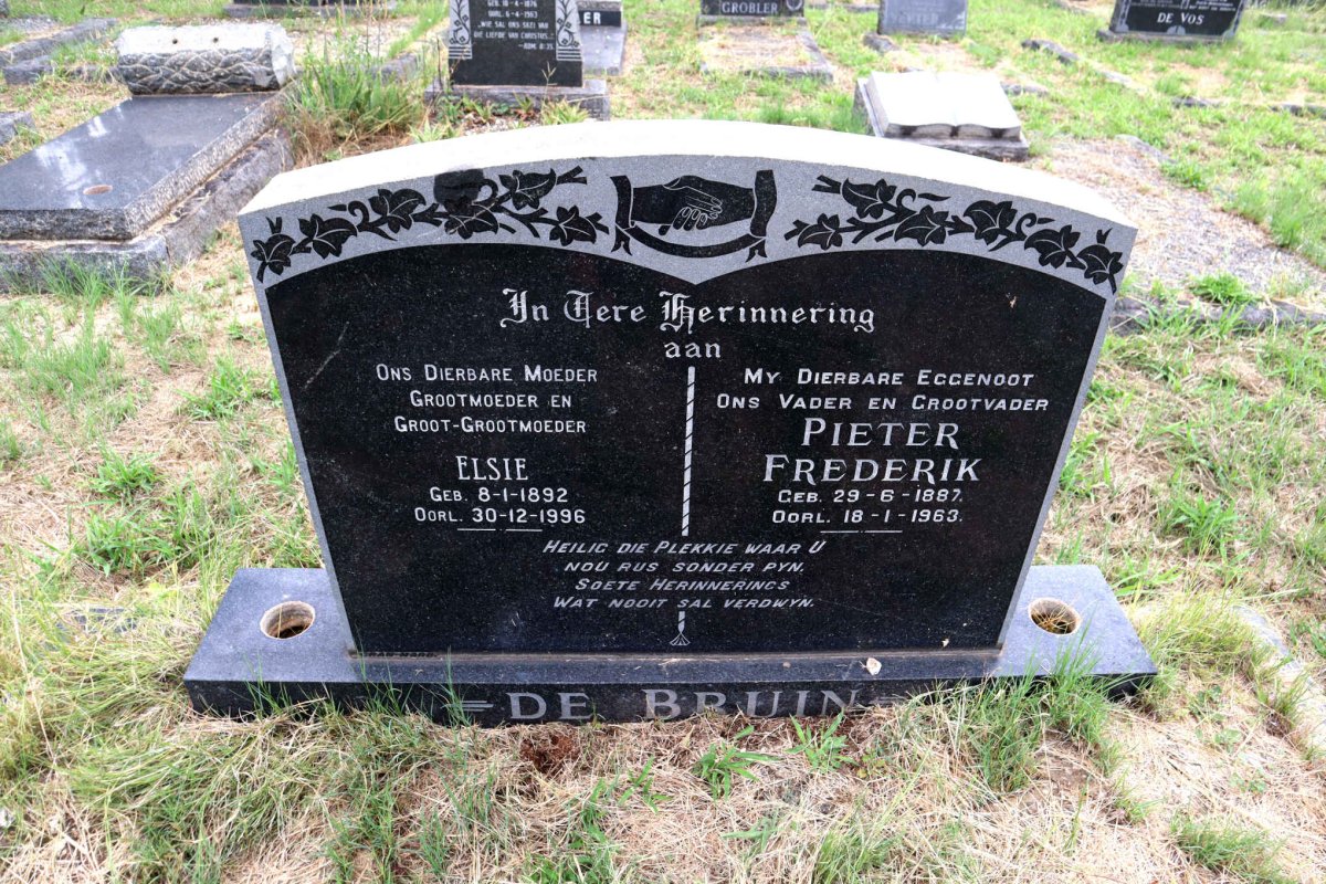 BRUIN Pieter Frederik, de 1887-1963 & Elsie 1892-1996
